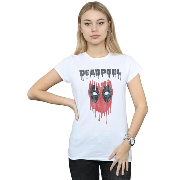 Marvel Dam/Tjej Deadpool Droppande Huvud Bomulls-T-shirt