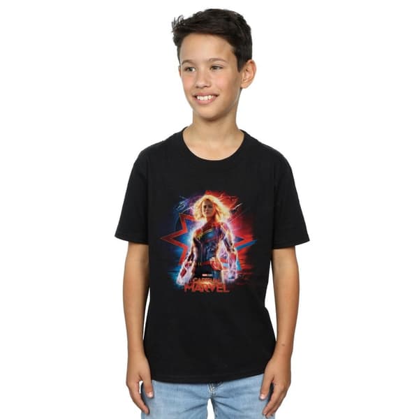 Marvel T-shirt med Captain Marvel-affisch för pojkar