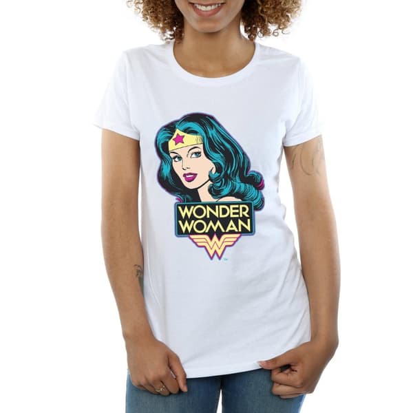 DC Comics Womens/Ladies Wonder Woman Head Cotton T-Shirt