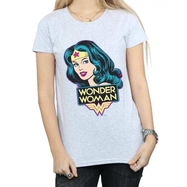 DC Comics Womens/Ladies Wonder Woman Head Cotton T-Shirt