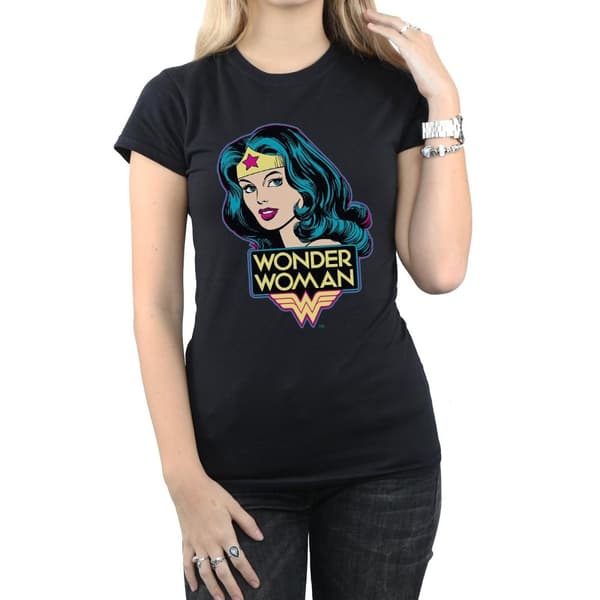 DC Comics Womens/Ladies Wonder Woman Head Cotton T-Shirt