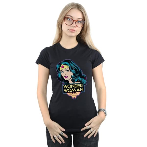 DC Comics Womens/Ladies Wonder Woman Head Cotton T-Shirt