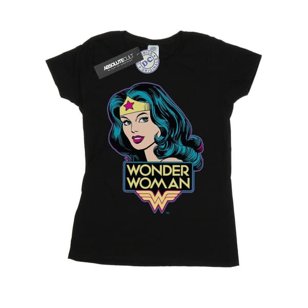 DC Comics Womens/Ladies Wonder Woman Head Cotton T-Shirt