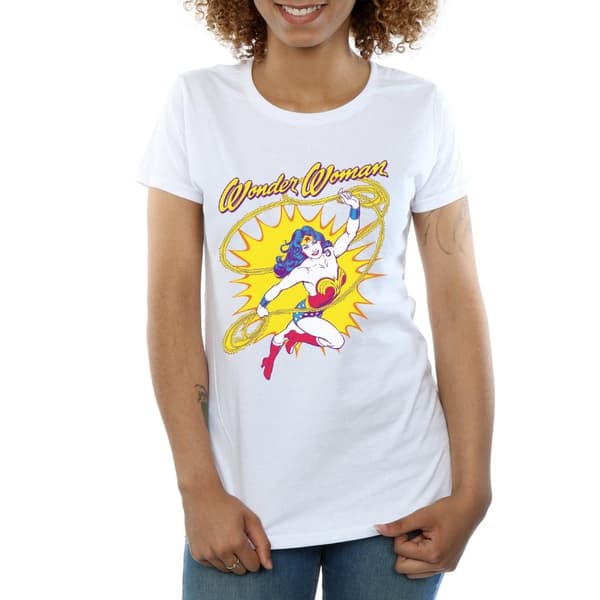 DC Comics Dam/Tjej Wonder Woman Leap T-shirt i bomull