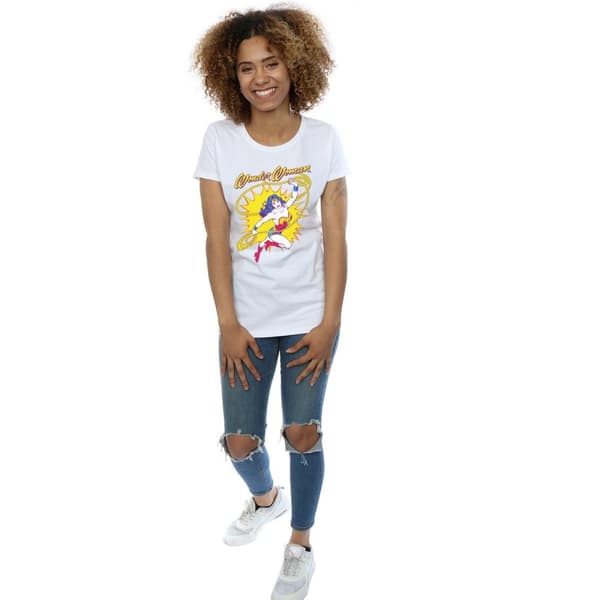 DC Comics Dam/Tjej Wonder Woman Leap T-shirt i bomull