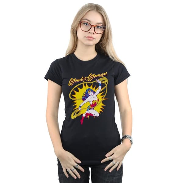 DC Comics Dam/Tjej Wonder Woman Leap T-shirt i bomull