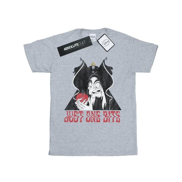Disney Boys Snow White Just One Bite T-Shirt Sports Grey 9-11 Years
