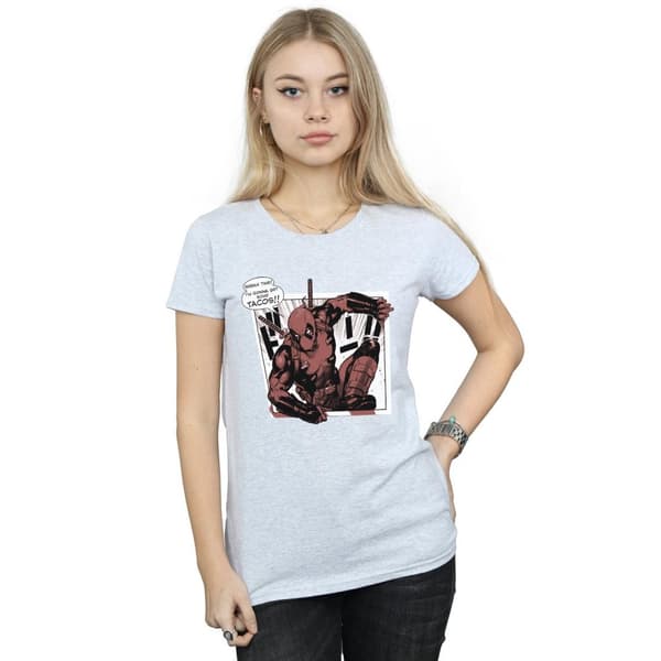 Marvel Dam/Tjej Deadpool Breaktime Tacos T-shirt i bomull