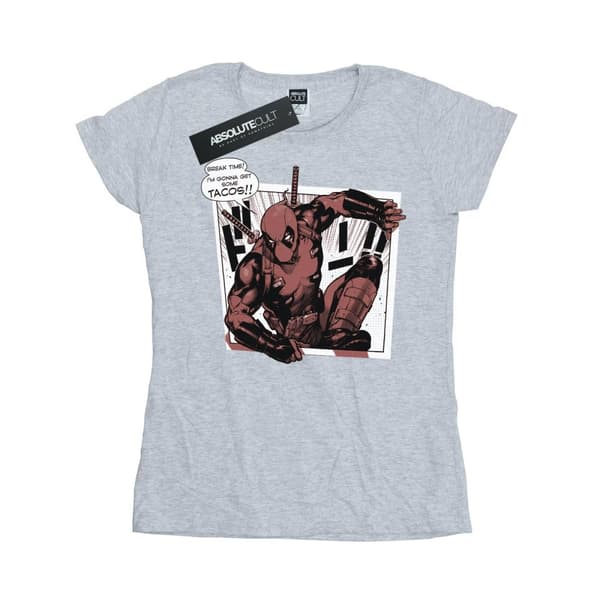 Marvel Dam/Tjej Deadpool Breaktime Tacos T-shirt i bomull
