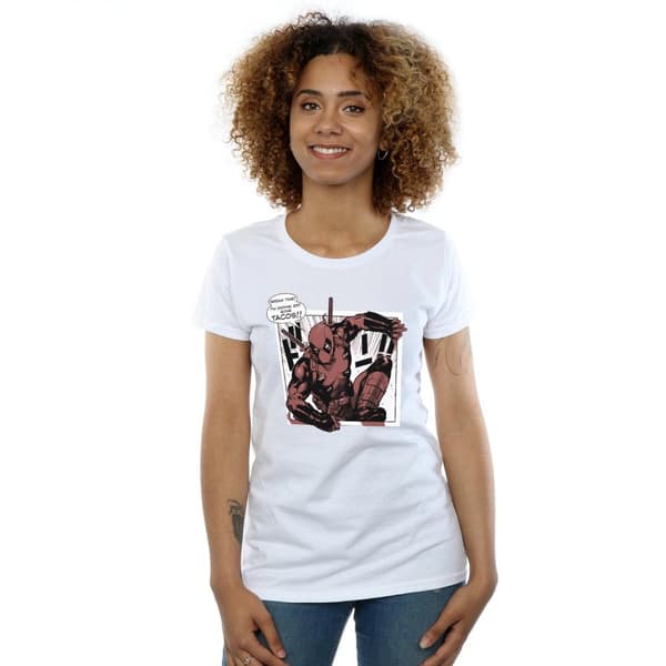 Marvel Dam/Tjej Deadpool Breaktime Tacos T-shirt i bomull