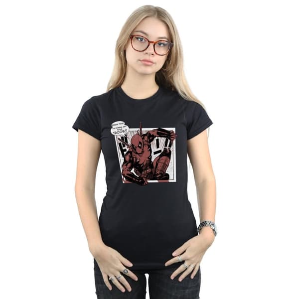 Marvel Dam/Tjej Deadpool Breaktime Tacos T-shirt i bomull