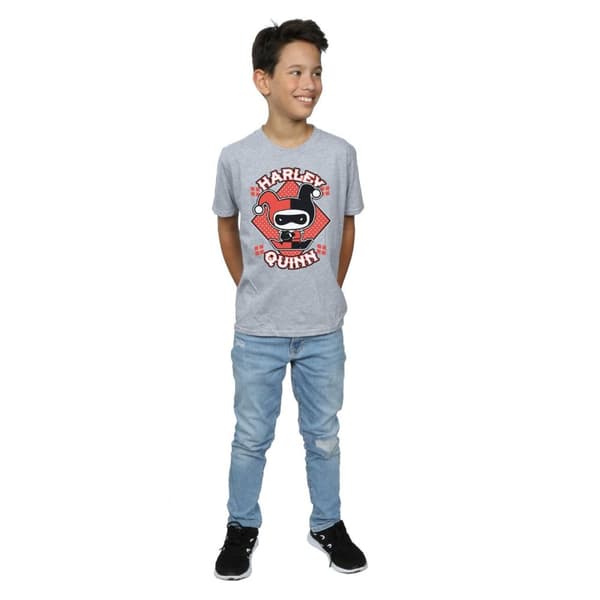 DC Comics Pojkar - Chibi Harley Quinn Badge T-shirt