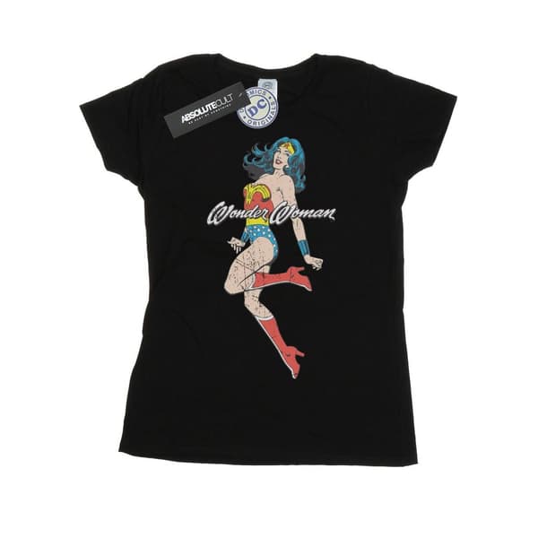 DC Comics Womens/Ladies Wonder Woman Jump Cotton T-Shirt