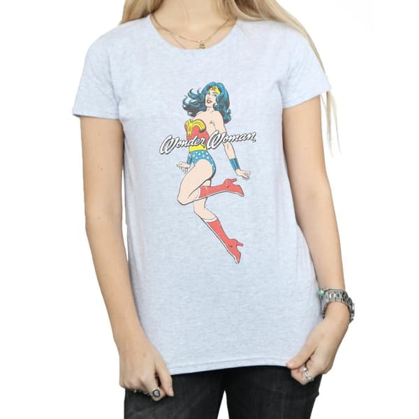 DC Comics Womens/Ladies Wonder Woman Jump Cotton T-Shirt