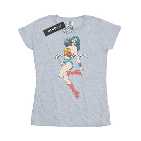 DC Comics Womens/Ladies Wonder Woman Jump Cotton T-Shirt