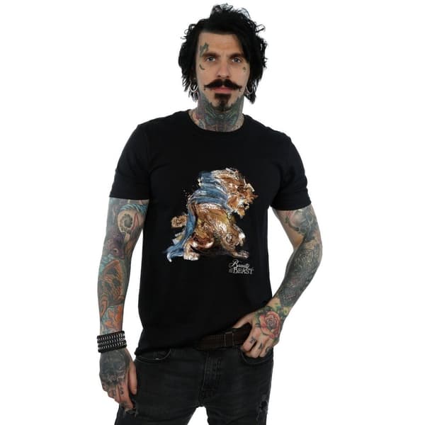 Disney Mens Beauty And The Beast Beast Sketch T-Shirt