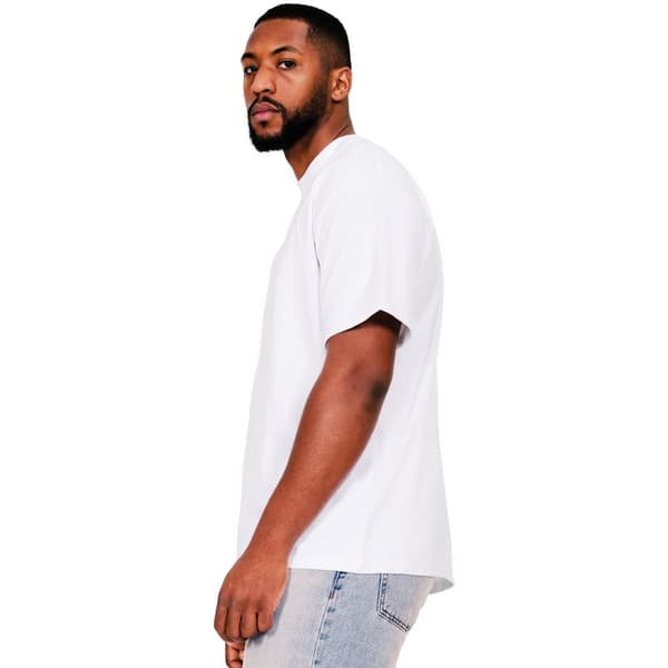 Casual Classics Mens Ringspun Cotton Extended Neckline Oversized T-Shirt