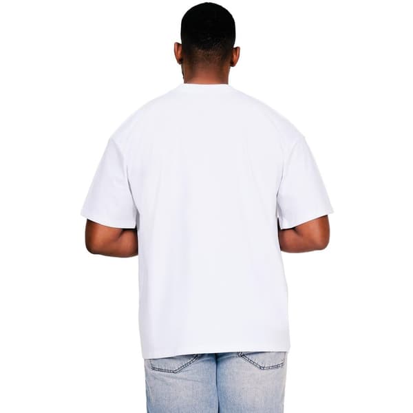 Casual Classics Mens Ringspun Cotton Extended Neckline Oversized T-Shirt