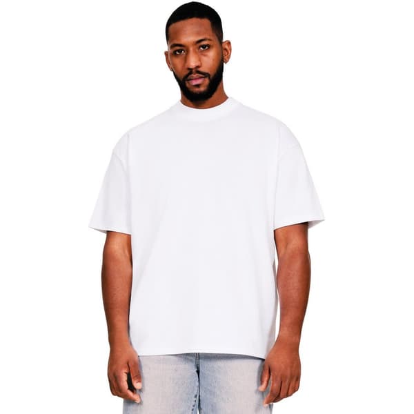 Casual Classics Mens Ringspun Cotton Extended Neckline Oversized T-Shirt