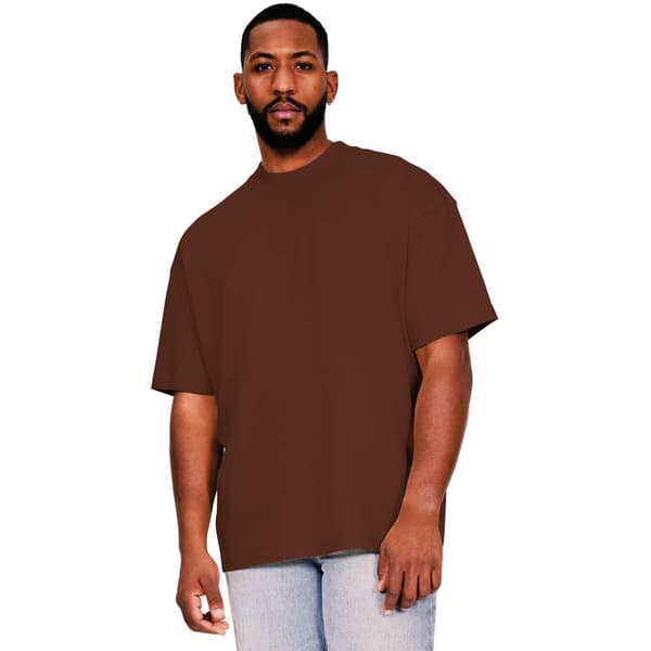 Casual Classics Mens Ringspun Cotton Extended Neckline Oversized T-Shirt