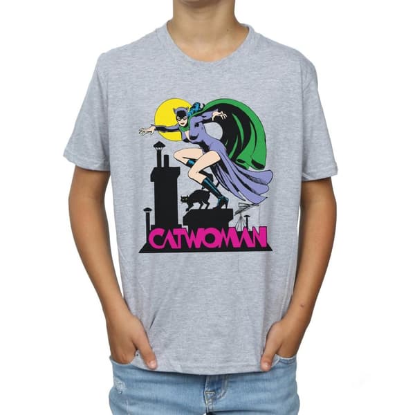 DC Comics Boys Catwoman Text Logo T-Shirt