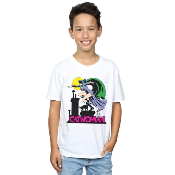 DC Comics Boys Catwoman Text Logo T-Shirt