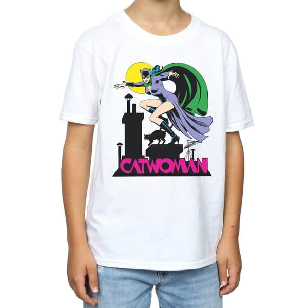 DC Comics Boys Catwoman Text Logo T-Shirt