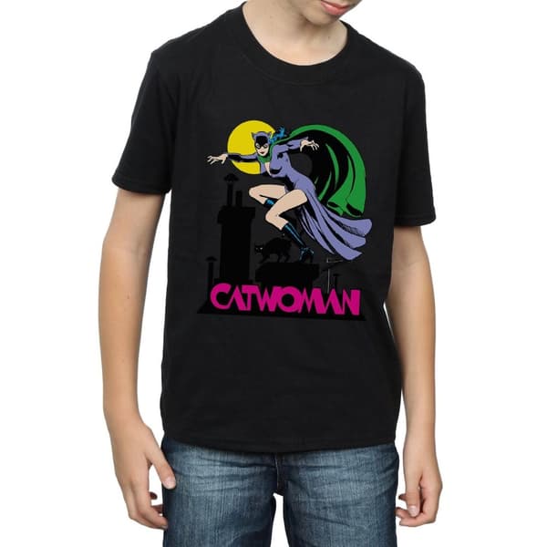 DC Comics Boys Catwoman Text Logo T-Shirt