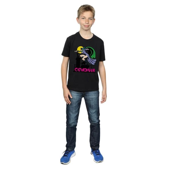 DC Comics Boys Catwoman Text Logo T-Shirt
