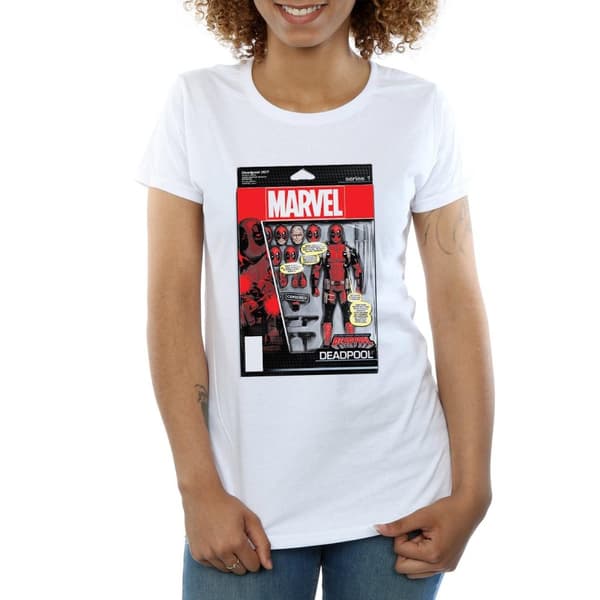 Marvel Dam/Tjej - Deadpool Action Figure - Bomulls-T-shirt