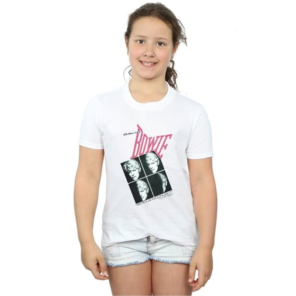 David Bowie Serious Moonlight Tour 83 T-shirt i bomull för flickor
