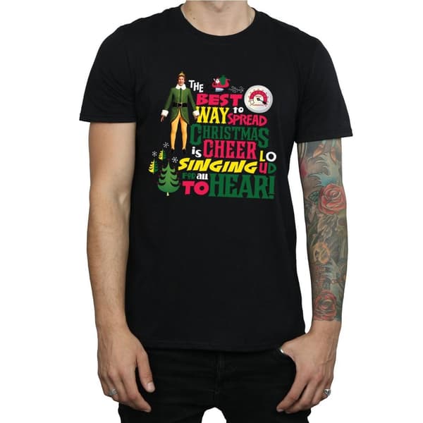 Elf T-shirt med julmotiv för herrar