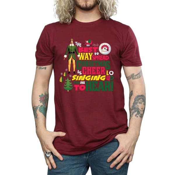 Elf T-shirt med julmotiv för herrar