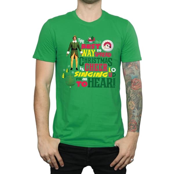 Elf T-shirt med julmotiv för herrar