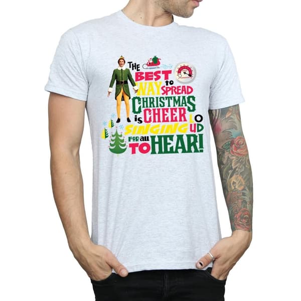 Elf T-shirt med julmotiv för herrar