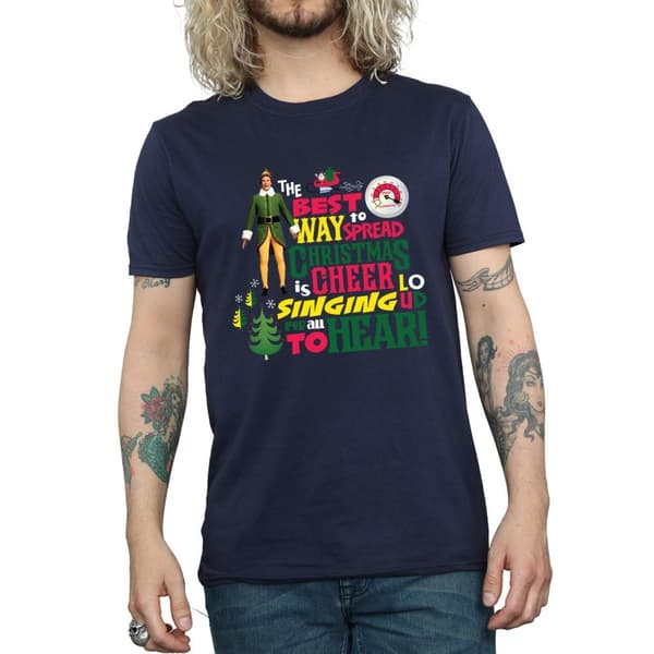 Elf T-shirt med julmotiv för herrar