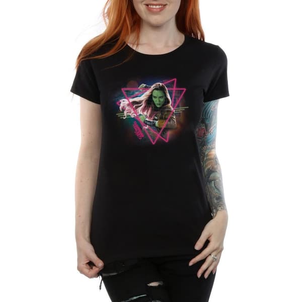 Marvel Womens/Ladies Guardians Of The Galaxy Neon Gamora Cotton T-Shirt