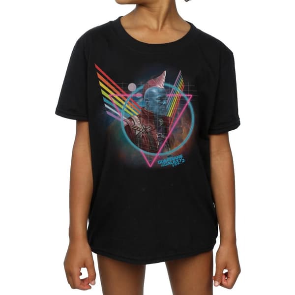 Marvel Guardians Of The Galaxy Neon Yondu T-shirt i bomull för flickor