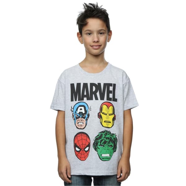 Marvel Boys Comics Main Heads T-Shirt