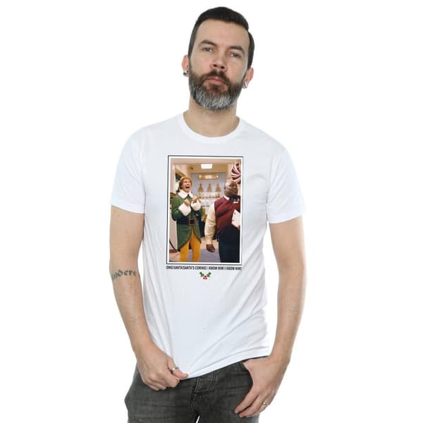 Elf Mens OMG Santa Photo T-Shirt