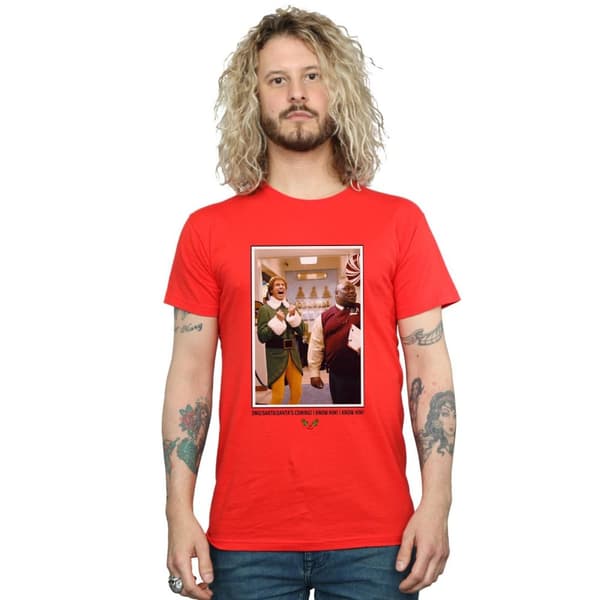 Elf Mens OMG Santa Photo T-Shirt