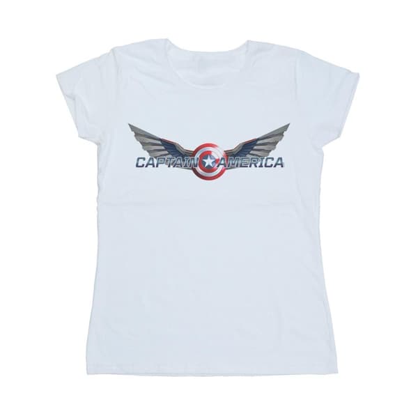 Marvel Womens/Ladies Falcon And The Winter Soldier Captain America Logo Cotton T-Shirt