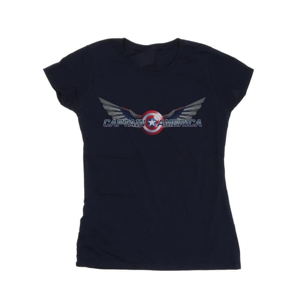 Marvel Womens/Ladies Falcon And The Winter Soldier Captain America Logo Cotton T-Shirt