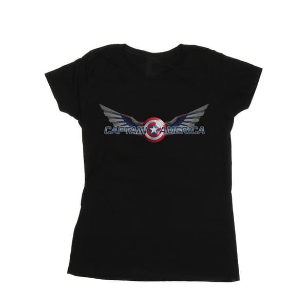 Marvel Womens/Ladies Falcon And The Winter Soldier Captain America Logo Cotton T-Shirt