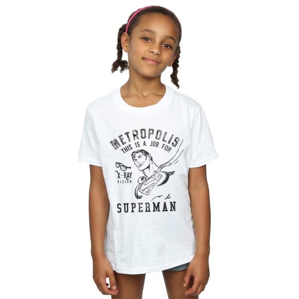DC Comics Superman X-Ray bomulls-T-shirt för flickor