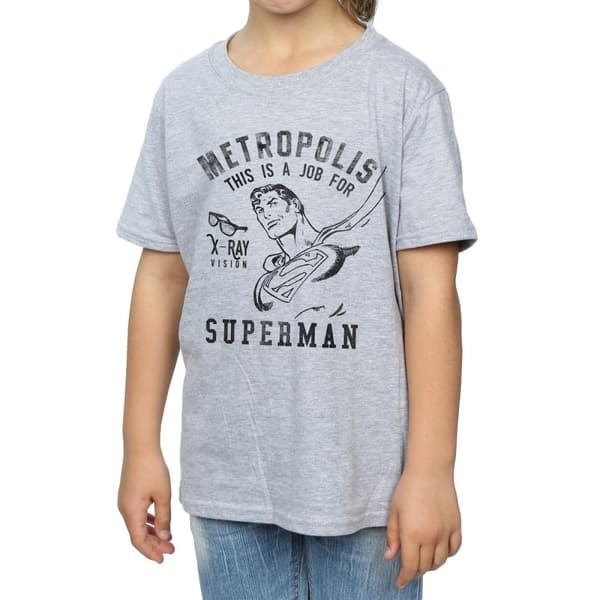 DC Comics Superman X-Ray bomulls-T-shirt för flickor