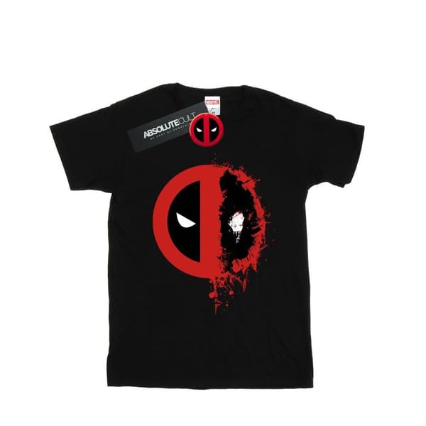 Marvel Womens/Ladies Deadpool Split Splat Logo Cotton Boyfriend T-Shirt
