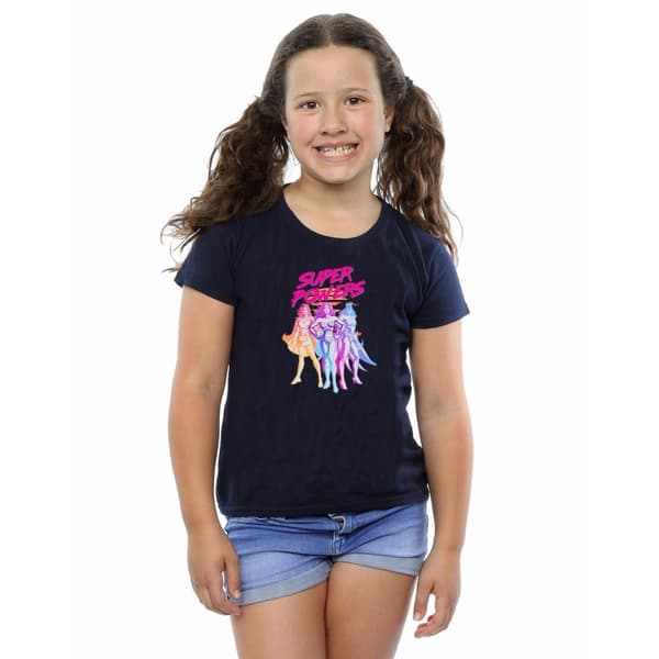DC Comics Super Powers Neon Tropics T-shirt i bomull för flickor