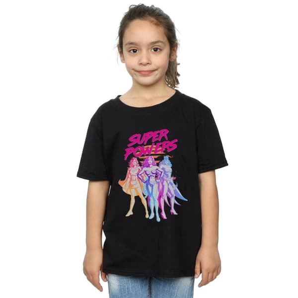 DC Comics Girls Super Powers Neon Tropics Cotton T-Shirt
