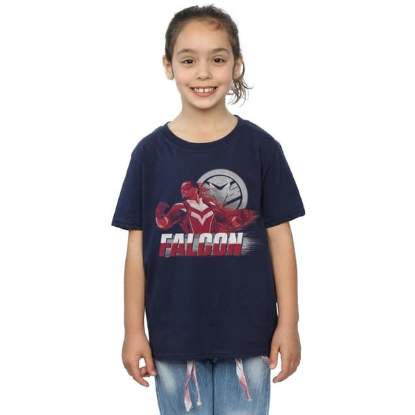Marvel Girls The Falcon And The Winter Soldier Falcon Red Fury Cotton T-Shirt